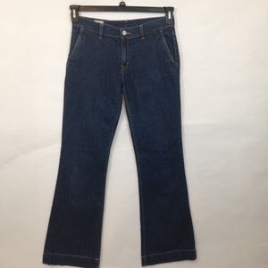 Lacoste Blue Jeans Medium Wash Flare Leg Stretch.